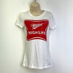 Miller Highlife - Miller High Life Beer Logo Short Sleeve T Shirt Size Medium
